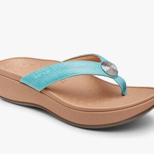 Vionic Women's Pacific Pilar Platform Toe Post  Sandals; Sz: 9 EUC